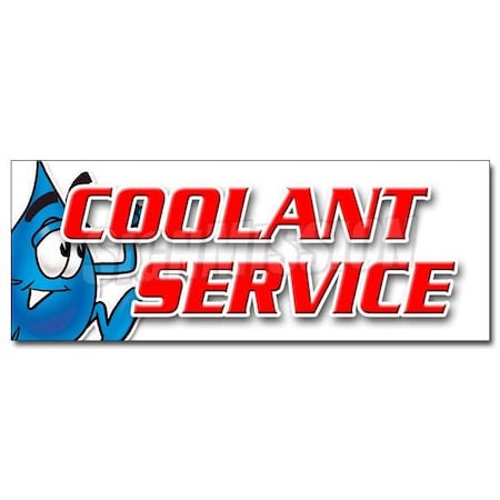 Signmission COOLANT SERVICE DECAL sticker car mechanic auto shop service maintenance, D-12 Coolant Service D-12 Coolant Service